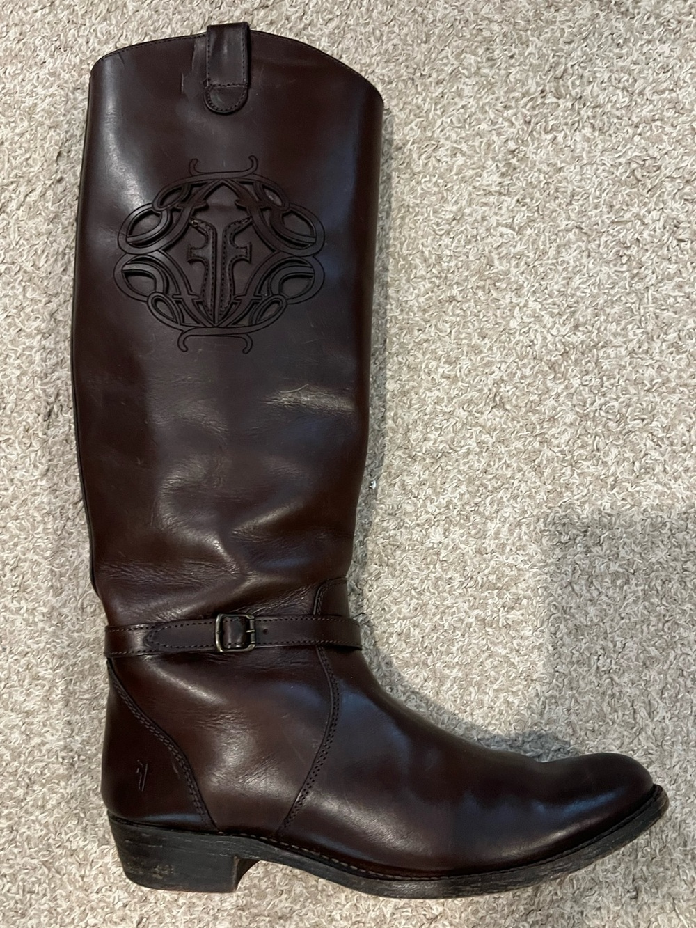 Frye Woman’s Rider Logo Riding Boots, 8.5 - Picture 5 of 10